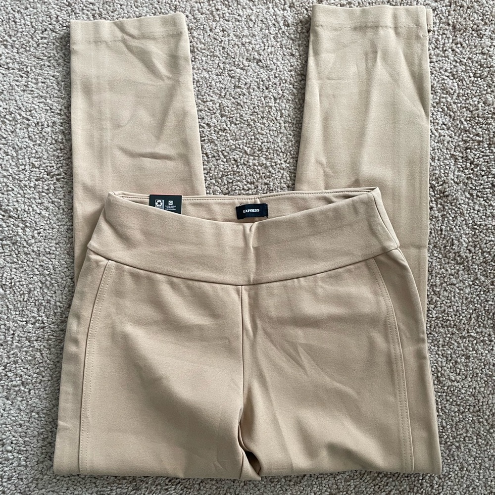 Express tan pull on pants